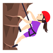 🧗🏻‍♀️ Emoji Mulher Escalando: Pele Clara na JoyPixels 5.0.