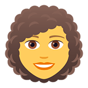 👩‍🦱 Emoji Frau: lockiges Haar JoyPixels 5.0.