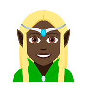 🧝🏿‍♀️ Emoji Elfa: Pele Escura na JoyPixels 5.0.