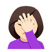 🤦🏻‍♀️ Emoji Mulher Decepcionada: Pele Clara na JoyPixels 5.0.