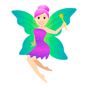 🧚🏻‍♀️ Emoji Fee: helle Hautfarbe JoyPixels 5.0.
