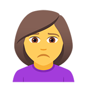 🙍‍♀️ Emoji Mujer Frunciendo El Ceño en JoyPixels 5.0.