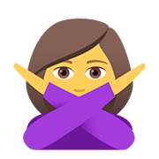 🙅‍♀️ Emoji Mulher Fazendo Gesto De «não» na JoyPixels 5.0.