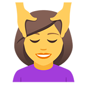 💆‍♀️ Emoji Frau, die eine Kopfmassage bekommt JoyPixels 5.0.