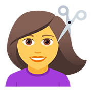Émoji 💇‍♀️ Femme Qui Se Fait Couper Les Cheveux sur JoyPixels 5.0.