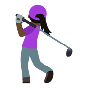 🏌🏿‍♀️ Emoji Mulher Golfista: Pele Escura na JoyPixels 5.0.