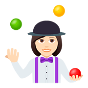 Émoji 🤹🏻‍♀️ Jongleuse : Peau Claire sur JoyPixels 5.0.