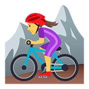 🚵‍♀️ Emoji Mulher Fazendo Mountain Bike na JoyPixels 5.0.