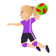Émoji 🤾🏼‍♀️ Handballeuse : Peau Moyennement Claire sur JoyPixels 5.0.