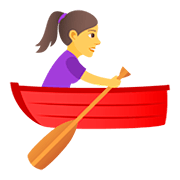 🚣‍♀️ Emoji Frau im Ruderboot JoyPixels 5.0.