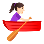 Émoji 🚣🏻‍♀️ Rameuse Dans Une Barque : Peau Claire sur JoyPixels 5.0.
