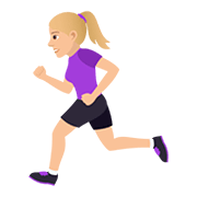 🏃🏼‍♀️ Emoji Mujer Corriendo: Tono De Piel Claro Medio en JoyPixels 5.0.