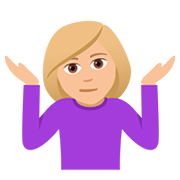 🤷🏼‍♀️ Emoji Mujer Encogida De Hombros: Tono De Piel Claro Medio en JoyPixels 5.0.
