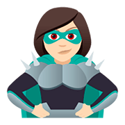🦹🏻‍♀️ Emoji Supervilã: Pele Clara na JoyPixels 5.0.
