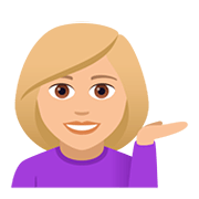 💁🏼‍♀️ Emoji Empleada De Mostrador De Información: Tono De Piel Claro Medio en JoyPixels 5.0.