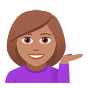 Emoji 💁🏽‍♀️ Donna Con Suggerimento: Carnagione Olivastra su JoyPixels 5.0.