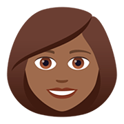 👩🏾 Emoji Mujer: Tono De Piel Oscuro Medio en JoyPixels 5.0.