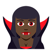 🧛🏿‍♀️ Emoji weiblicher Vampir: dunkle Hautfarbe JoyPixels 5.0.