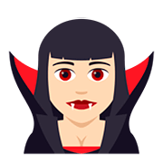 🧛🏻‍♀️ Emoji Vampiresa: Tono De Piel Claro en JoyPixels 5.0.