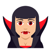 🧛🏼‍♀️ Emoji Mulher Vampira: Pele Morena Clara na JoyPixels 5.0.