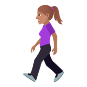 🚶🏽‍♀️ Emoji Fußgängerin: mittlere Hautfarbe JoyPixels 5.0.