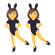 👯‍♀️ Emoji Mujeres Con Orejas De Conejo en JoyPixels 5.0.