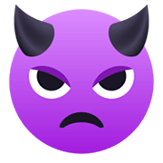 👿 Emoji Rosto Zangado Com Chifres na JoyPixels 5.5.