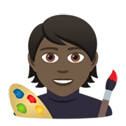 🧑🏿‍🎨 Emoji Artista: Tono De Piel Oscuro en JoyPixels 5.5.