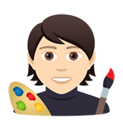 🧑🏻‍🎨 Emoji Artista: Tono De Piel Claro en JoyPixels 5.5.