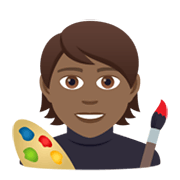🧑🏾‍🎨 Emoji Artista: Pele Morena Escura na JoyPixels 5.5.