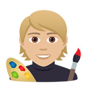 Emoji 🧑🏼‍🎨 Artista: Carnagione Abbastanza Chiara su JoyPixels 5.5.