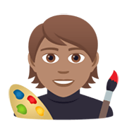 🧑🏽‍🎨 Emoji Künstler(in): mittlere Hautfarbe JoyPixels 5.5.