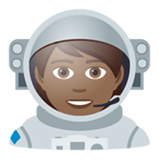 🧑🏾‍🚀 Emoji Astronauta: Tono De Piel Oscuro Medio en JoyPixels 5.5.