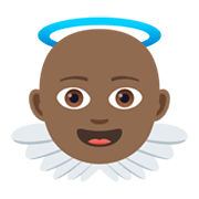 👼🏾 Emoji Putte: mitteldunkle Hautfarbe JoyPixels 5.5.