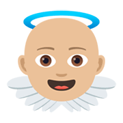 👼🏼 Emoji Bebê Anjo: Pele Morena Clara na JoyPixels 5.5.