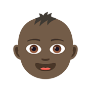 Emoji 👶🏿 Neonato: Carnagione Scura su JoyPixels 5.5.