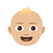 👶🏼 Emoji Bebé: Tono De Piel Claro Medio en JoyPixels 5.5.