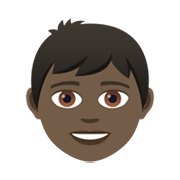 👦🏿 Emoji Junge: dunkle Hautfarbe JoyPixels 5.5.
