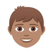 👦🏽 Emoji Niño: Tono De Piel Medio en JoyPixels 5.5.