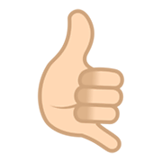 🤙🏻 Emoji Sinal «me Liga»: Pele Clara na JoyPixels 5.5.