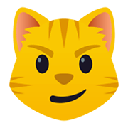 😼 Emoji Rosto De Gato Com Sorriso Irônico na JoyPixels 5.5.