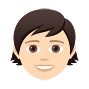 🧒🏻 Emoji Kind: helle Hautfarbe JoyPixels 5.5.