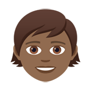 Emoji 🧒🏾 Bimbo: Carnagione Abbastanza Scura su JoyPixels 5.5.