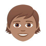 🧒🏽 Emoji Kind: mittlere Hautfarbe JoyPixels 5.5.