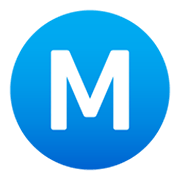 Ⓜ️ Emoji Buchstabe „M“ in Kreis JoyPixels 5.5.