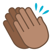 👏🏽 Emoji Manos Aplaudiendo: Tono De Piel Medio en JoyPixels 5.5.
