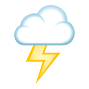 🌩️ Emoji Nube Con Rayo en JoyPixels 5.5.