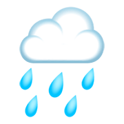 🌧️ Emoji Wolke mit Regen JoyPixels 5.5.