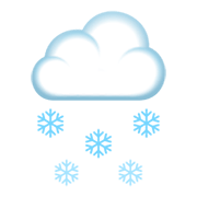 🌨️ Emoji Wolke mit Schnee JoyPixels 5.5.