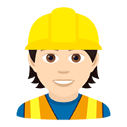 👷🏻 Emoji Trabalhador De Construção Civil: Pele Clara na JoyPixels 5.5.